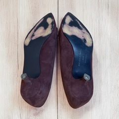 オデットエオディール 23.5cm パープル ポインテッド パンプスの画像