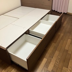 セミダブルベット（たっぷり収納付き）の画像