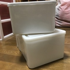 無料◆白・小物収納２個セットの画像