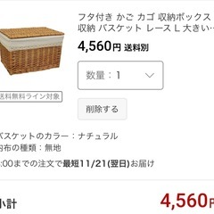 フタ付き かご カゴ 収納ボックス 収納 バスケット レース L 大きい 籠 雑貨 ボックス 収納バスケット ふたつき 蓋付き おしゃれの画像