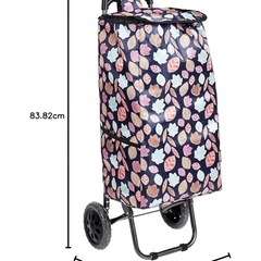 【無料】Amazonベーシック ショッピングカート 2輪 40L（ブルージーンズ柄）の画像