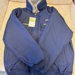 【新品】Jichodo ファー付き防寒着 ジャンパー ネイビーの画像