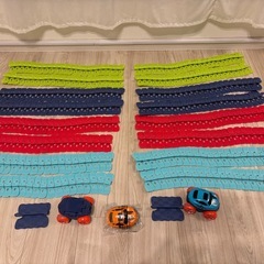【中古】知育玩具 レールミニカー　2個セット（368pcs）の画像