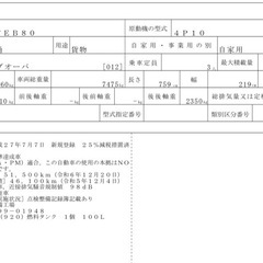 平成27年式三菱キャンター　キャリアーカーの画像