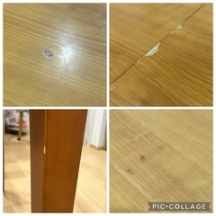 ダイニングテーブルと椅子2脚の画像