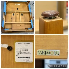 ダイニングテーブルと椅子2脚の画像