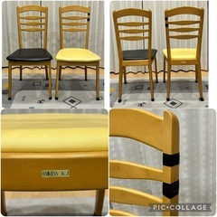 ダイニングテーブルと椅子2脚の画像