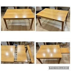 ダイニングテーブルと椅子2脚の画像