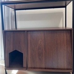 猫トイレ収納ラック  棚 シェルフの画像