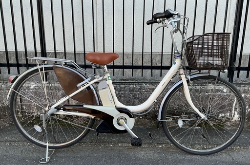 ＜動作美品車＞ブリヂストン・アシスタ・26インチ電動アシスト自転車・鍵は1発2錠/サドルも新品・パンク無料修理券付