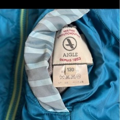 AIGLE フード付きキルティングコート 130の画像