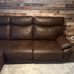 三人掛けソファー（電動リクライニング付）の画像