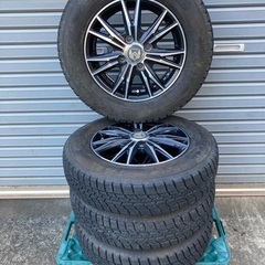 No.161 スタットレスタイヤ145/80R13 4H PCD100 アルミホイール付4本セットの画像