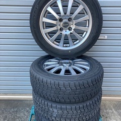 No.162スタットレスタイヤ175/65/15 4H PCD100 アルミホイール付4本セットの画像