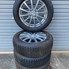 No.163スタットレスタイヤ175/65/15 4H PCD100 アルミホイール付4本セットの画像