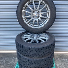 No.164スタットレスタイヤ175/65/15 4H PCD100 アルミホイール付4本セットの画像