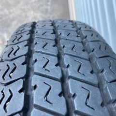 No.165夏タイヤ145/88R12 4H PCD100 スチールホイール付4本セットの画像