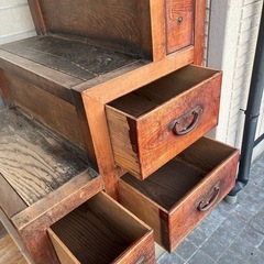 時代家具　階段タンス　アンティーク　年代物　階段箪笥　引取限定の画像