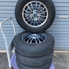 No.166 夏タイヤ155/80R13 4H PCD100 アルミホイール付4本セットの画像