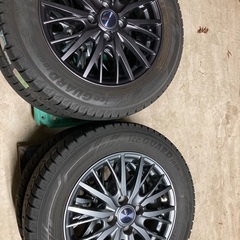 No.167スタットレスタイヤ185/65/15 4H PCD100 アルミホイール付4本セットの画像