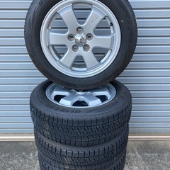 No.168スタットレスタイヤ185/65/15 5H PCD100 アルミホイール付4本セットの画像