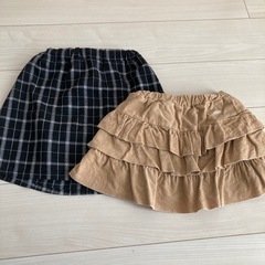 130女の子用子供服スカート等5点の画像