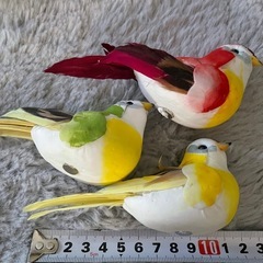 小鳥　飾り　フィギュア　3セット　マグネット付きの画像