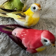 小鳥　飾り　フィギュア　3セット　マグネット付きの画像