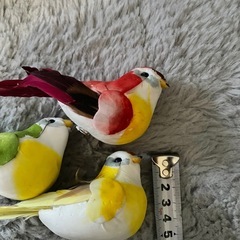 小鳥　飾り　フィギュア　3セット　マグネット付きの画像
