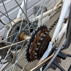 【整備士による点検済み】　☆前後良品中古タイヤ☆   　26インチ　6段変速LEDオートライト 軽快車　防犯登録料込価格︎‼︎の画像