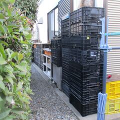 キャンプ・焚き火  『 薪 』 黒コンテナケース(薪のストック用...