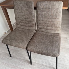 【商談済】ダイニングテーブルと椅子2脚の画像