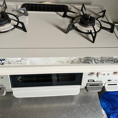 ガステーブル 2口 グリル付きの画像