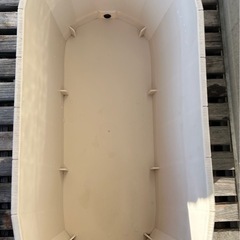 木目調　ガーデニングポット　白の画像