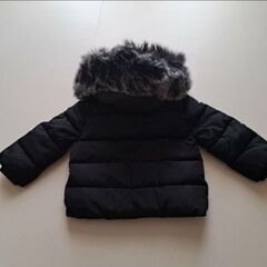 ボリュームファーフード　ダウンジャケット　ブラック100㎝の画像