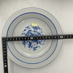 カレー皿・シチュー皿　ブルーの花柄が映える白いお皿5枚セットの画像