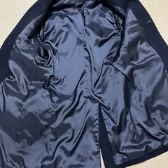 美品です！ユニクロ ウールカシミヤチェスターコート　ネイビー　メンズMの画像