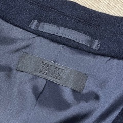美品です！ユニクロ ウールカシミヤチェスターコート　ネイビー　メンズMの画像