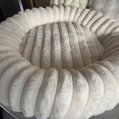 ペットベッド 70cm アイボリー 韓国風の画像