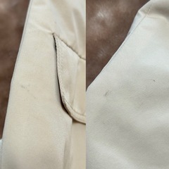 クロコダイルCROCODILEコートcortアウター冬服秋服春服ステインカラーコートレインコートスプリングコートベージュ内側水色 サイズM肩幅約37センチ 身幅約45センチ袖丈約56センチ着丈約71センチレディースlady's女性用婦人ウィメンズwomenの画像