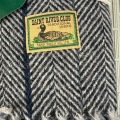 SAINT RIVER CLUB ヘリンボーン柄　ウール　ひざ掛け　日本製の画像