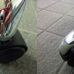 ②未使用/新品　オフィスチェア【床傷防止！PUキャスター】腰楽ランバーサポート ハイバック ロッキング メッシュ チェア デスクチェア 椅子 イス の画像