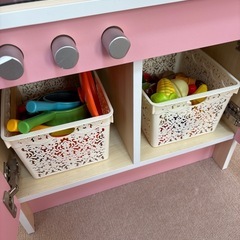 ままごとキッチン(鍋、フライパン、食品おもちゃ付
) の画像