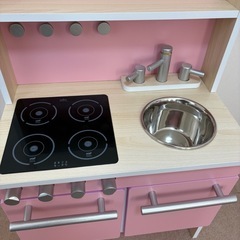 ままごとキッチン(鍋、フライパン、食品おもちゃ付
) の画像