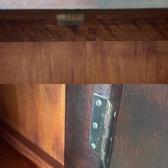 民芸家具 書棚 本棚 ガラスキャビネット アンティーク家具 ガラス扉 和家具の画像