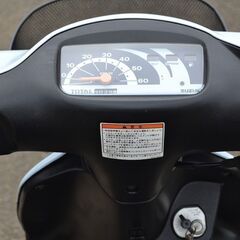 ☆原付バイク　スズキ 　Let'sⅡ　レッツ2　ＣA1PA　水色　2サイクル　　実働/書付！の画像