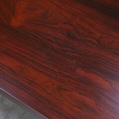 ≪yt2106ジ≫ 希少 天童木工 座卓 4尺x2尺5寸 ブラジリアンローズウッド P-0228BZ-ST 幅121cm ローテーブル 乾三郎/デザイナーズ家具/中古家具/宮城県仙台市 071119-01の画像