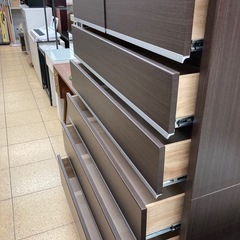 リユースマン倉敷、6段チェスト、木目ブラウン、衣類、収納の画像