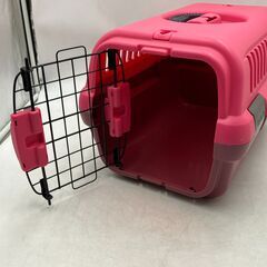 【中古美品】Richell/リッチェル キャンピングキャリー ペット用 ピンク 1点 ペット 犬 猫　かごの画像