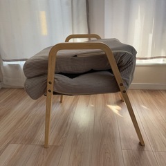 アイリスオーヤマ ウッドアームチェア リクライニング 1人掛け ベージュの画像